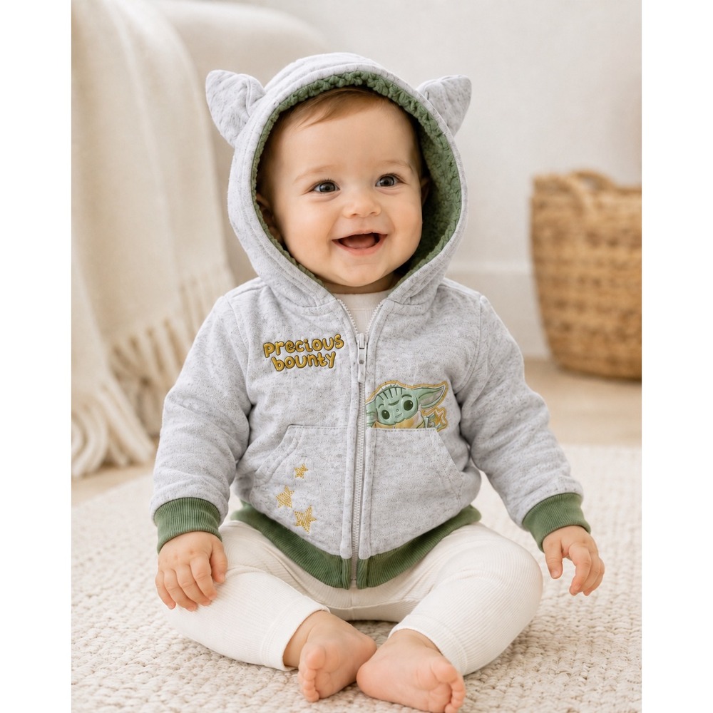 StarWars Baby Yoda Grogu Hoodie 6-9 Months Precious Bounty GLYL204